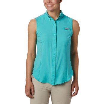 Columbia Overhemd Dames, PFG Tamiami Sleeveless Blauw, 07XAVMETB